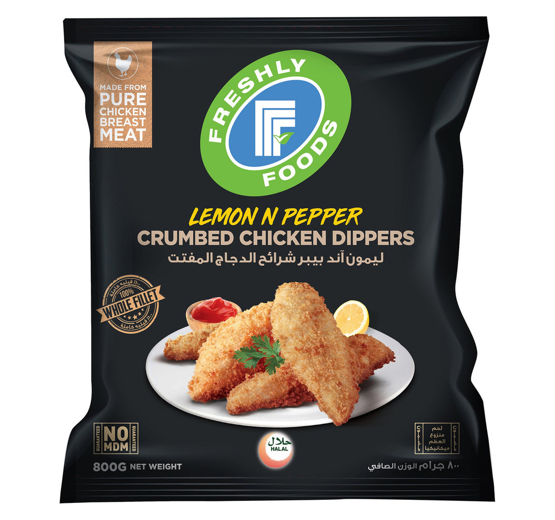 Freshly Foods Crumbed Chicken Dippers Lemon & Pepper 800 g