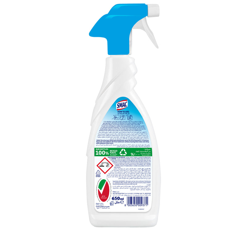 Smac Bathroom Disinfectant Spray Shining Clean 650 ml