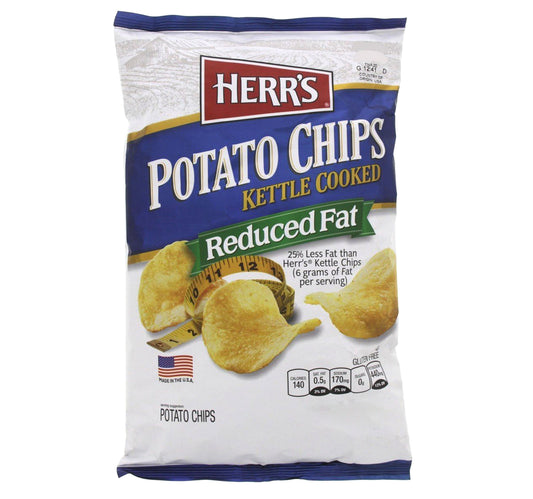 Herr's Kettle Cooked Reduced Fat Potato Chips 142 g