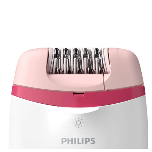 Philips Satinelle Essential Corded Compact Epilator, White, BRE255/00