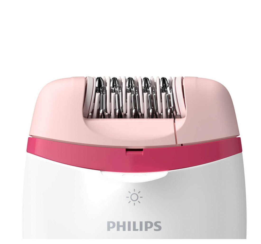 Philips Satinelle Essential Corded Compact Epilator, White, BRE255/00