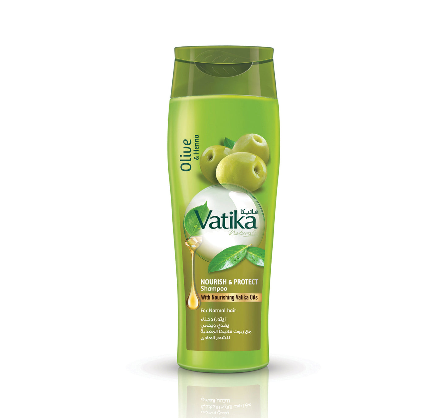 Vatika Naturals Nourish & Protect Shampoo with Natural Extracts Of Olive & Henna For Normal Hair 200 ml