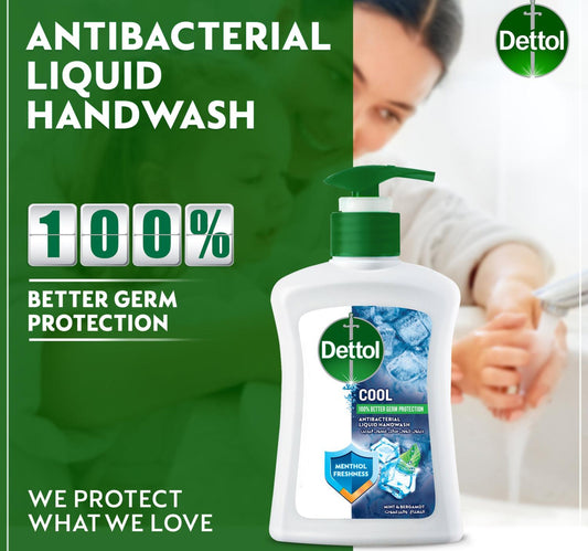 Dettol Cool Liquid Handwash Pump Mint & Bergamot Scent 200 ml