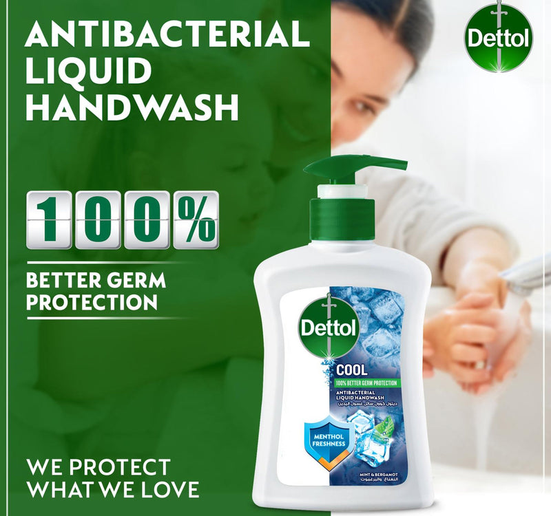 Dettol Cool Liquid Handwash Pump Mint & Bergamot Scent 200 ml