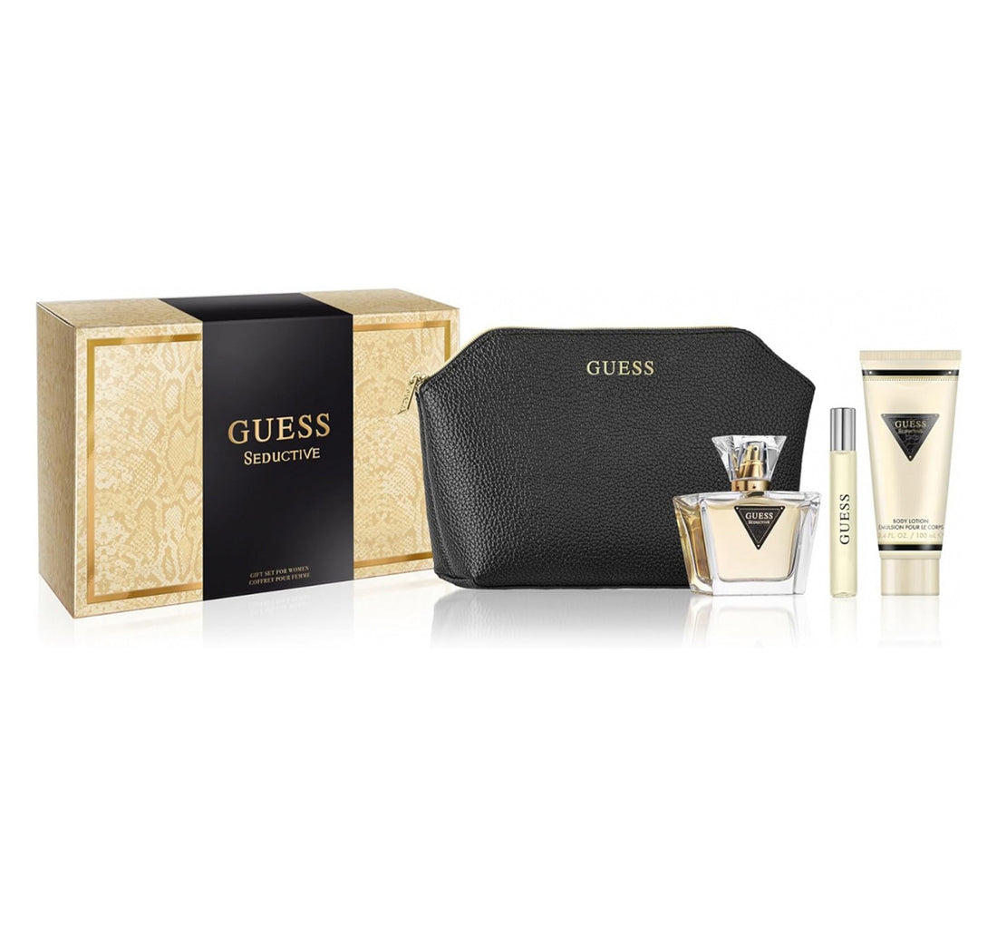 Guess Seductive Set For Women, 75 ml Eau De Toilette, 15 ml Spray, 100 ml Body Lotion With Pouch