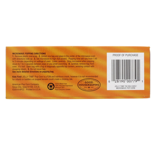 Jolly Time The Big Cheez Ultimate Cheddar Microwave Pop Corn 298 g