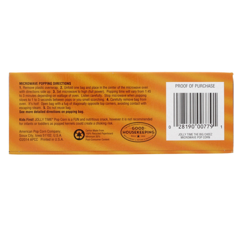 Jolly Time The Big Cheez Ultimate Cheddar Microwave Pop Corn 298 g