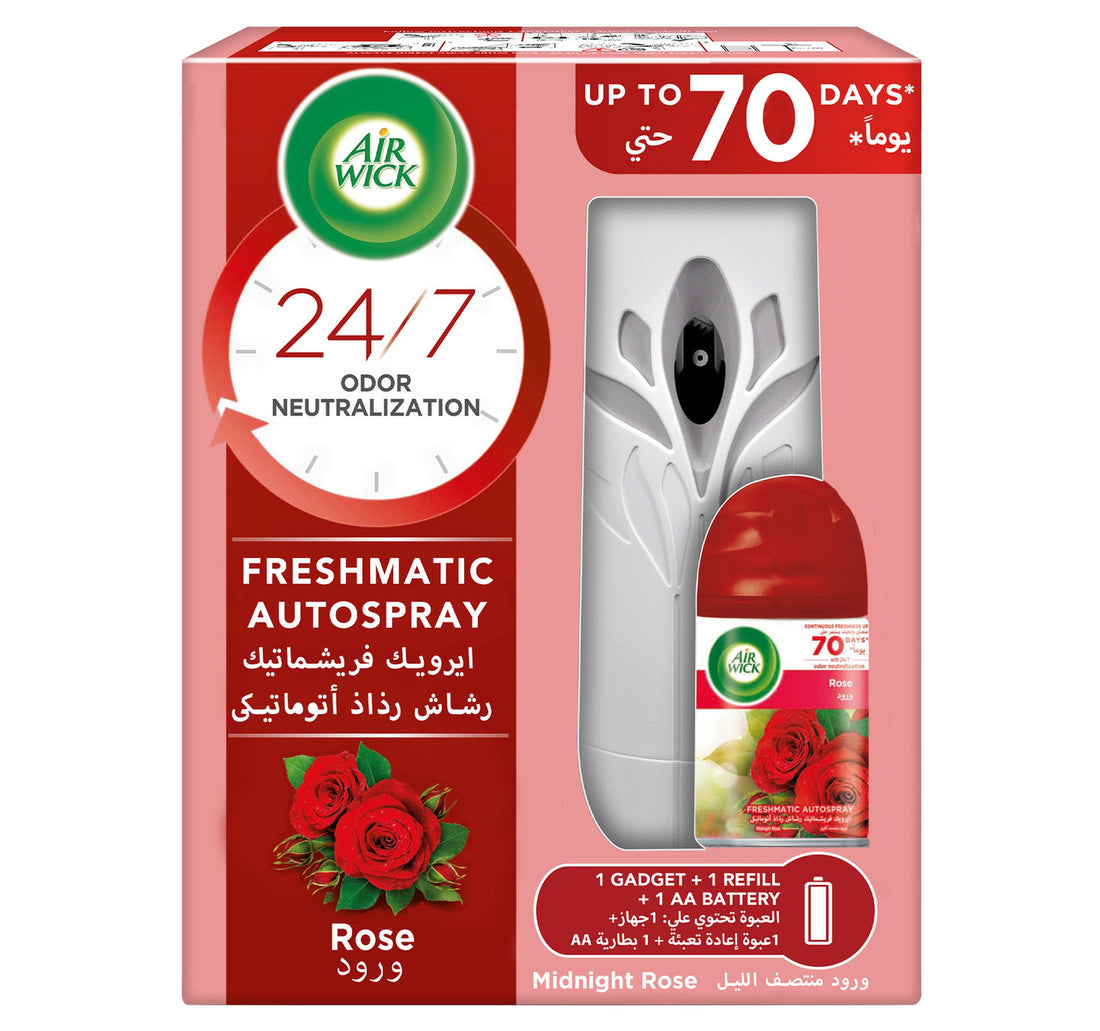 مجموعة Airwick Freshmatic Max Kit Midnight Rose Value Pack 250 مل