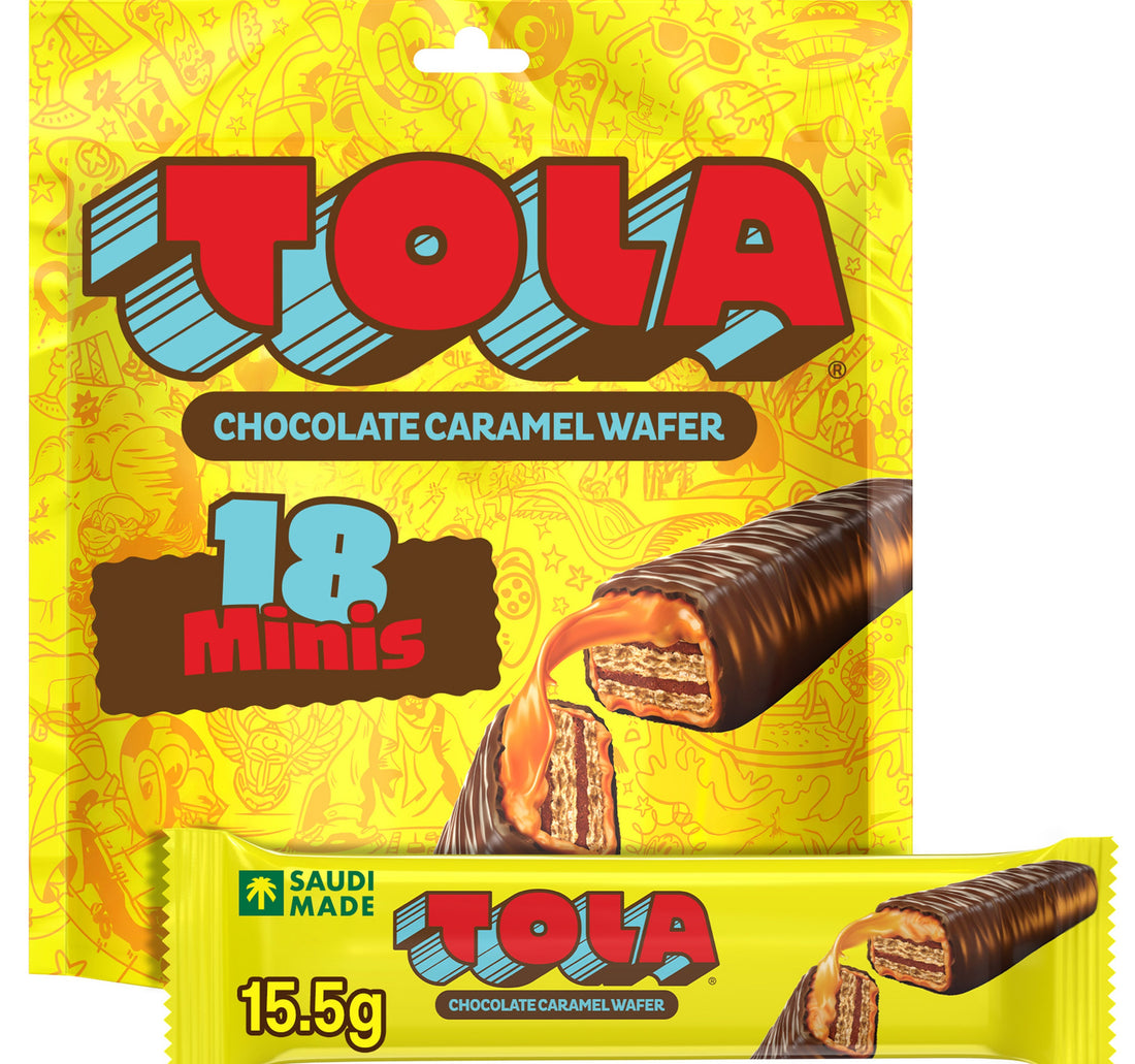 نستله تولا مينيس ويفر الشوكولاتة والكراميل 18 × 15.5 جم