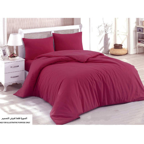 Homewell Fitted Sheet Single 2pc Set Red