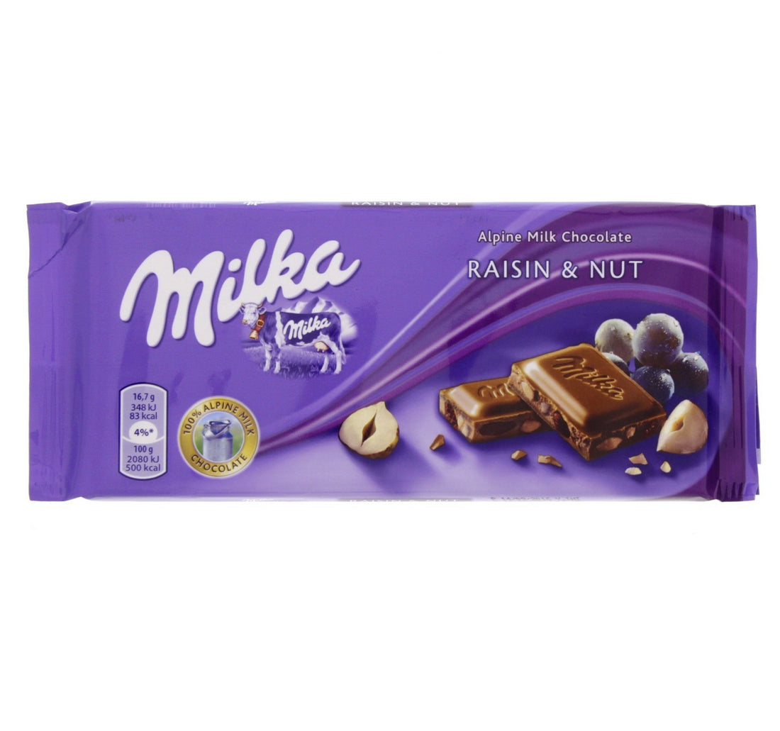 Milka Alpine Milk Chocolate Raisin & Nut 100 g