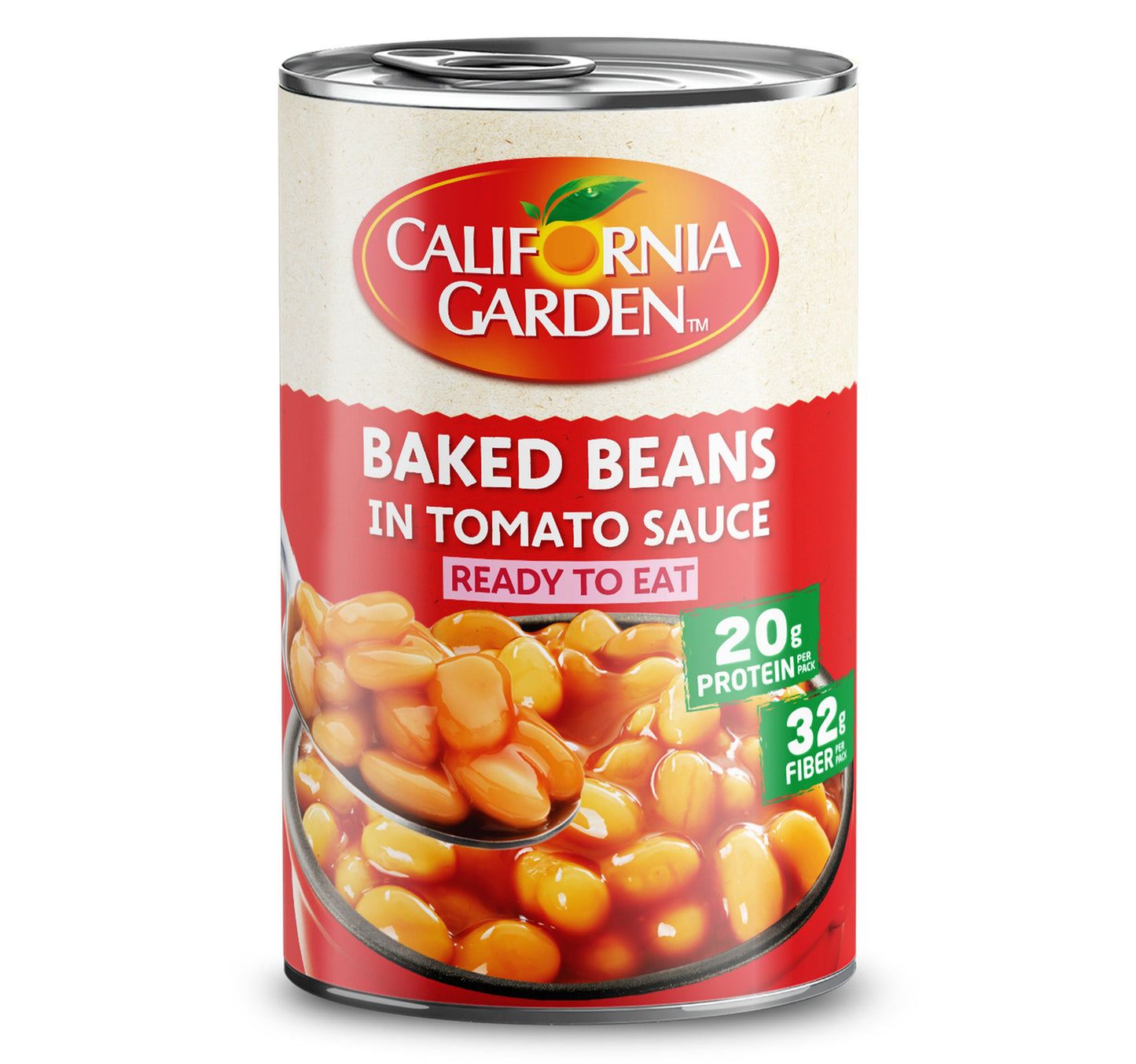 فاصوليا مطبوخة معلبة في صلصة الطماطم من حدائق كاليفورنيا 420 جم