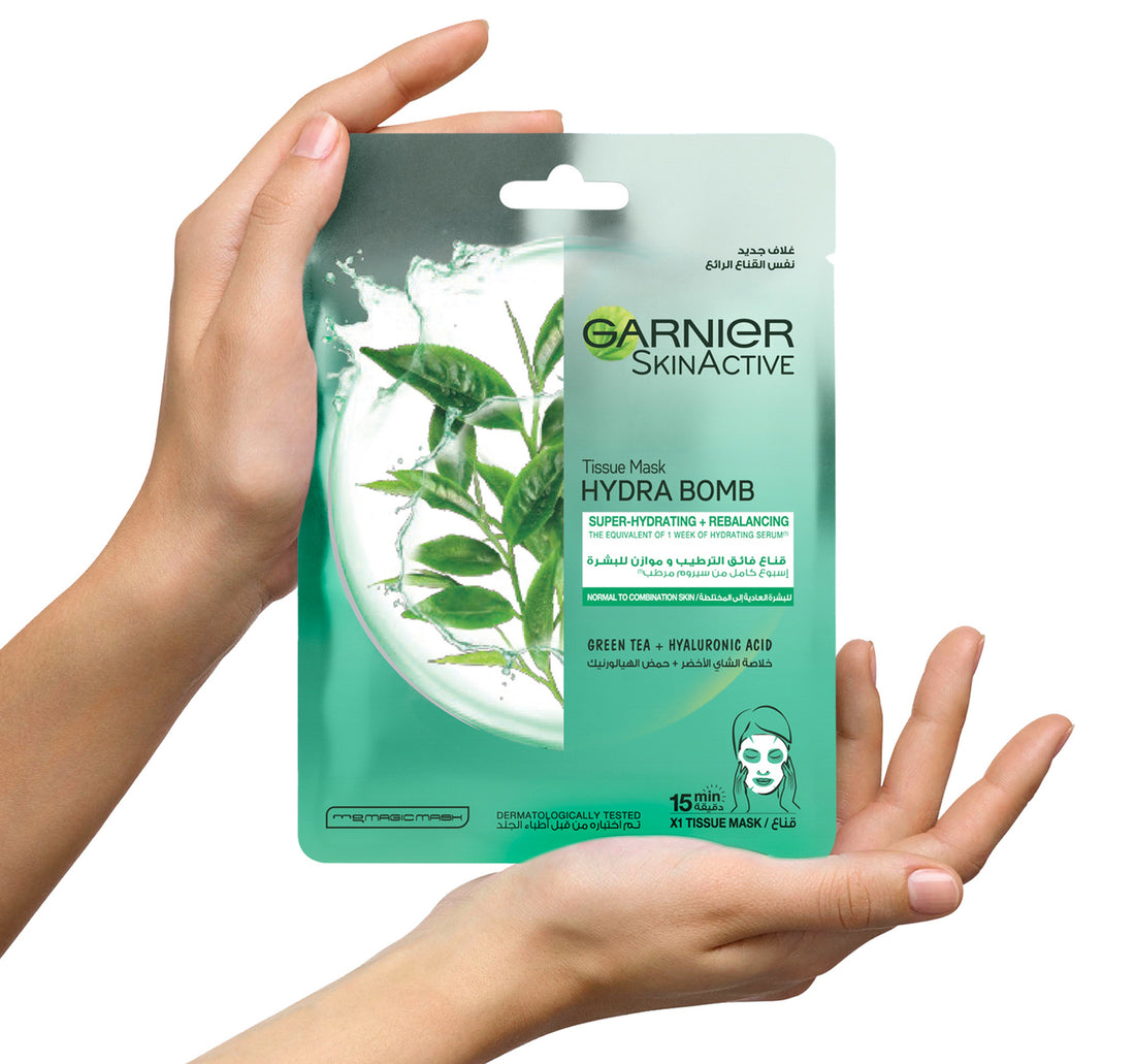 Garnier SkinActive Hydra Bomb Green Tea for Normal to Combination Skin Tissue Face Mask 1 pc