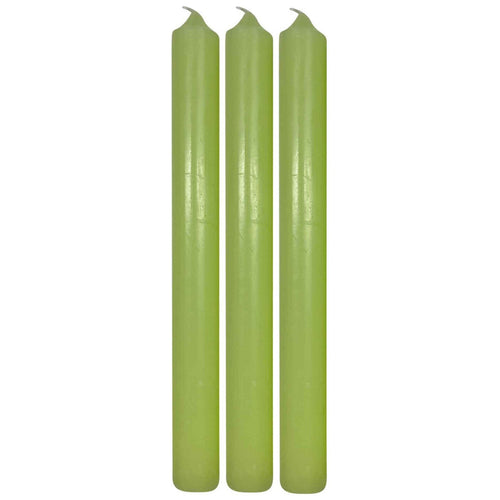 Maple Leaf Scented Taper Candle Set 3pcs Green Jasmine