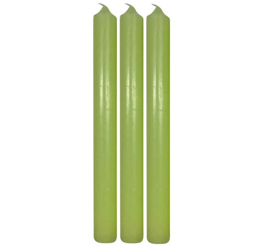 Maple Leaf Scented Taper Candle Set 3pcs Green Jasmine