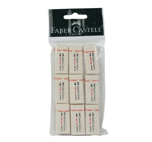 Faber-Castell Eraser Medium 9pcs FCM70863009