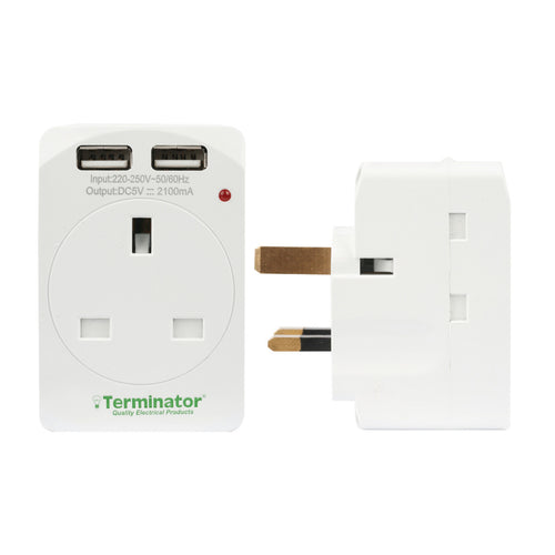 مقبس Terminator ثلاثي الاتجاهات بمنفذي USB TMA173A