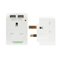 مقبس Terminator ثلاثي الاتجاهات بمنفذي USB TMA173A