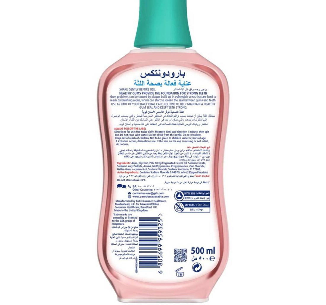 Parodontax Active Gum Health Fresh Mint Daily Mouthwash 500 ml