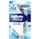 ماكينة حلاقة جيليت بلو 3 كول للرجال بثلاث شفرات للاستخدام مرة واحدة، 6 قطع
