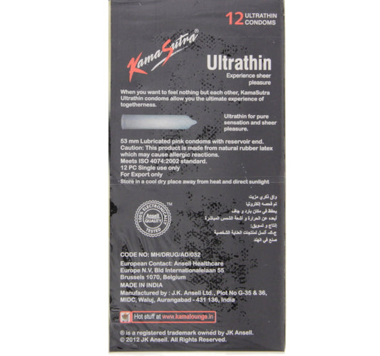 Kamasutra Ultrathin Condoms 12 pcs