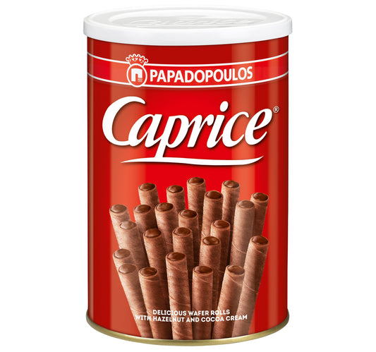 لفائف ويفر بابادوبولوس كابريس مع كريمة البندق والكاكاو 400 غرام