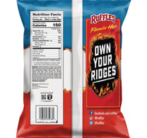 Ruffles Flamin Hot Flavored Potato Chips 184.2 g