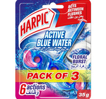 منظف ​​المرحاض هاربيك أكتيف فريش، برائحة الزهور، عبوة اقتصادية، 3 × 35 جم