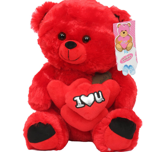 دمية دب فابيولا القطيفة مع قلب 30 سم J3001-1 متنوعة