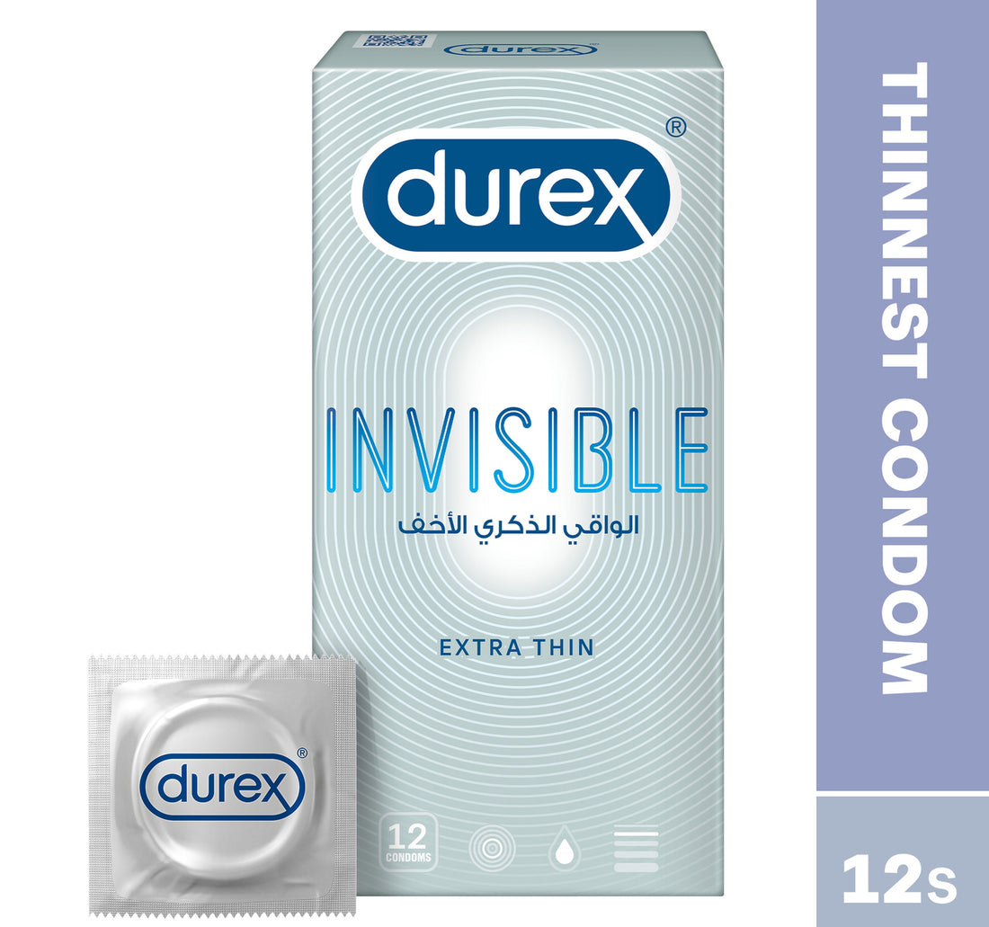 واقي ذكري ديوركس غير مرئي فائق النحافة، 12 قطعة