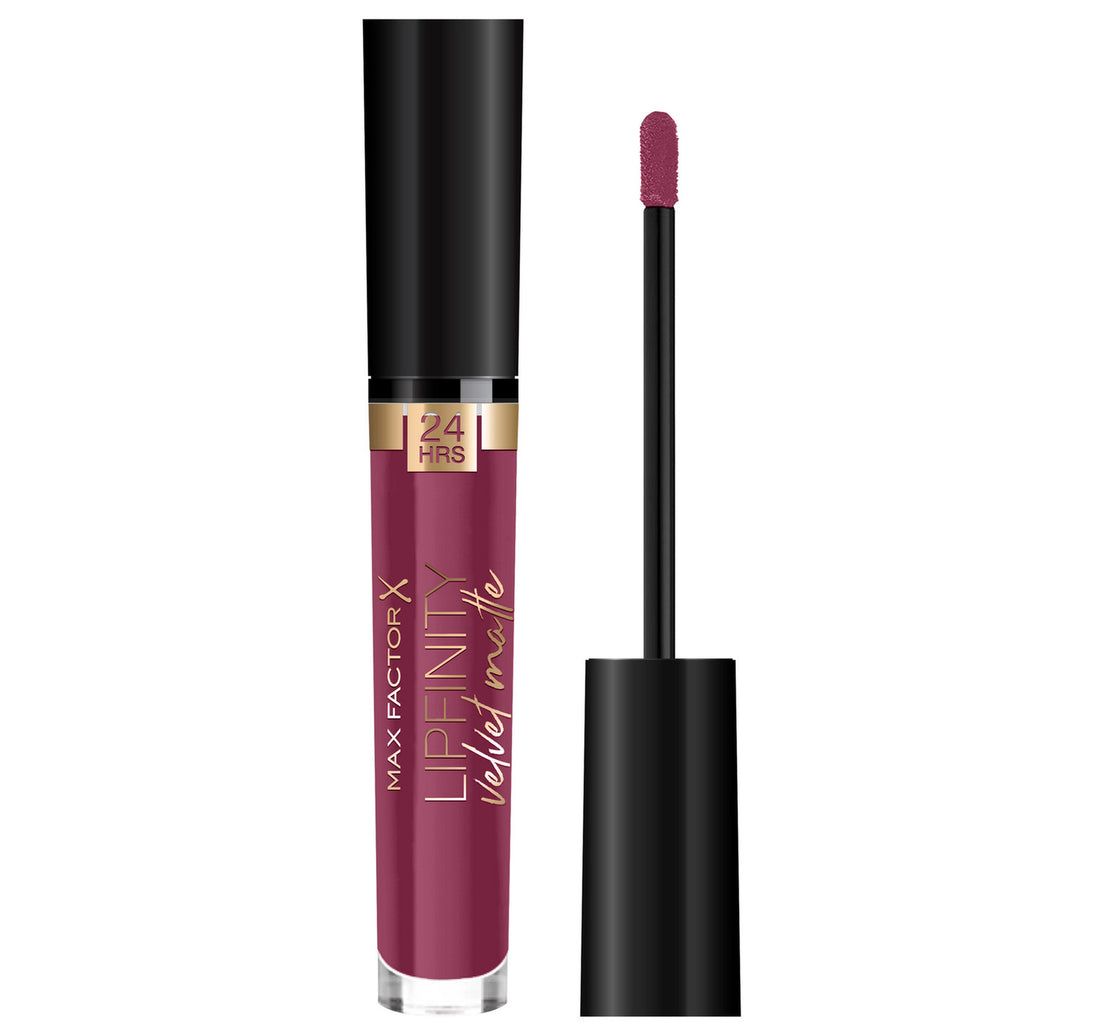 Max Factor Lipfinity Velvet Matte Liquid Lipstick, 050 Satin Berry, 3.5 ml
