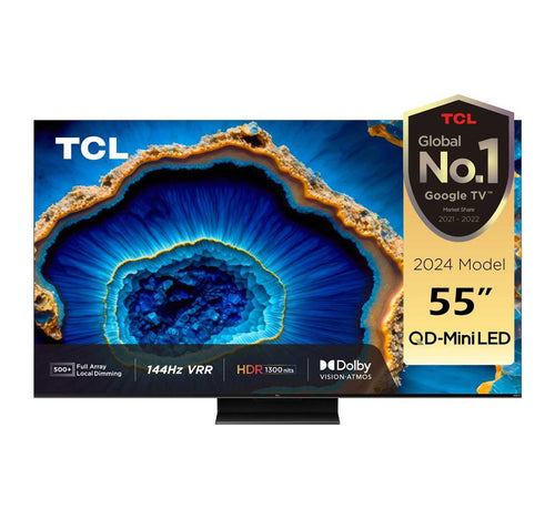 TCL 55 inches 4K Google Smart QD Series Mini LED TV, 55C755