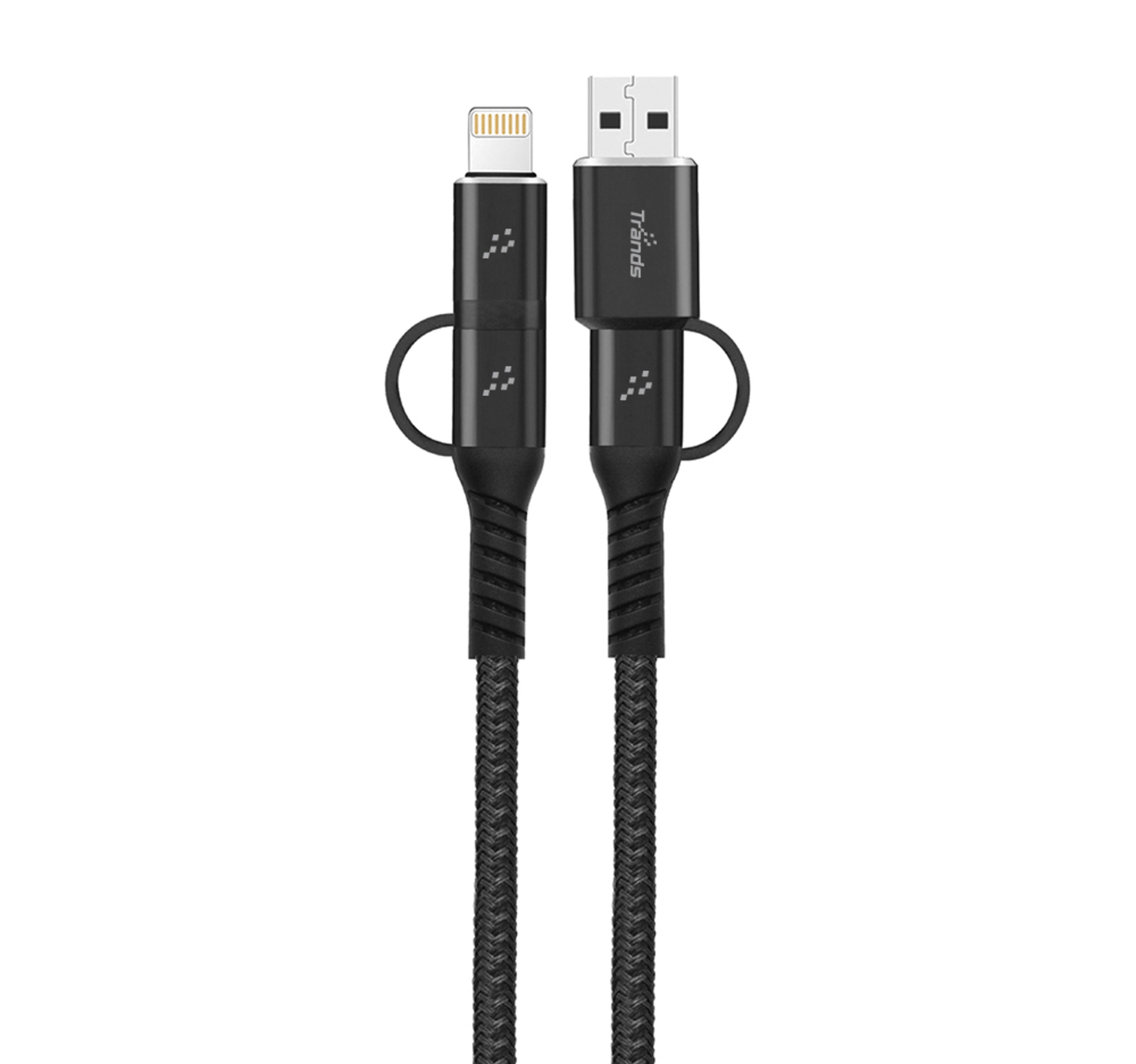 Trands 4 In 1 Cable USB and Type C Type C and Lightning Cable CA676