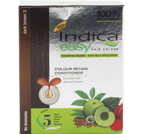 Indica Easy Hair Colour Based Shampoo Value Pack 3 x 32.5 ml