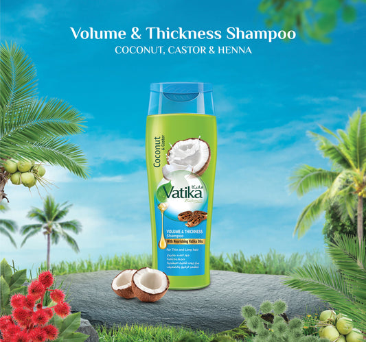 Vatika Naturals Volume & Thickness Shampoo For Thin & Limp Hair 400 ml