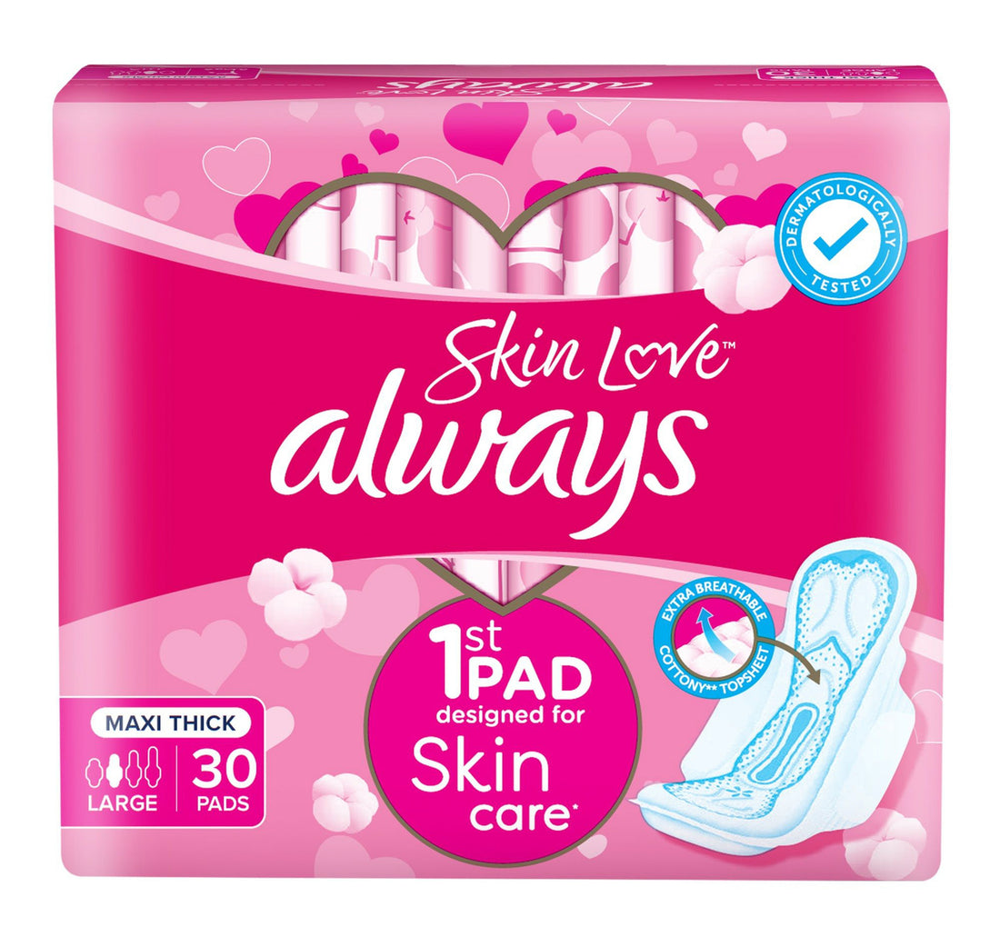 Always Skin Love Maxi Thick Pads Large 30pcs