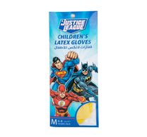 Justice League Children's Latex Gloves Size Medium For 6-8 Years Old 1 Pair