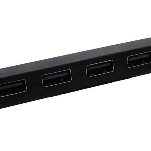 Trands High Speed 4 Port USB 2.0 Metal Design Hub Black 95 Millimetre HB12