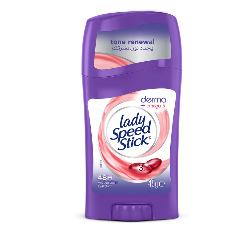 Mennen Lady Speed Stick Derma Sticks Deodorant Anti-Perspirant Derma + Omega 3 45 g