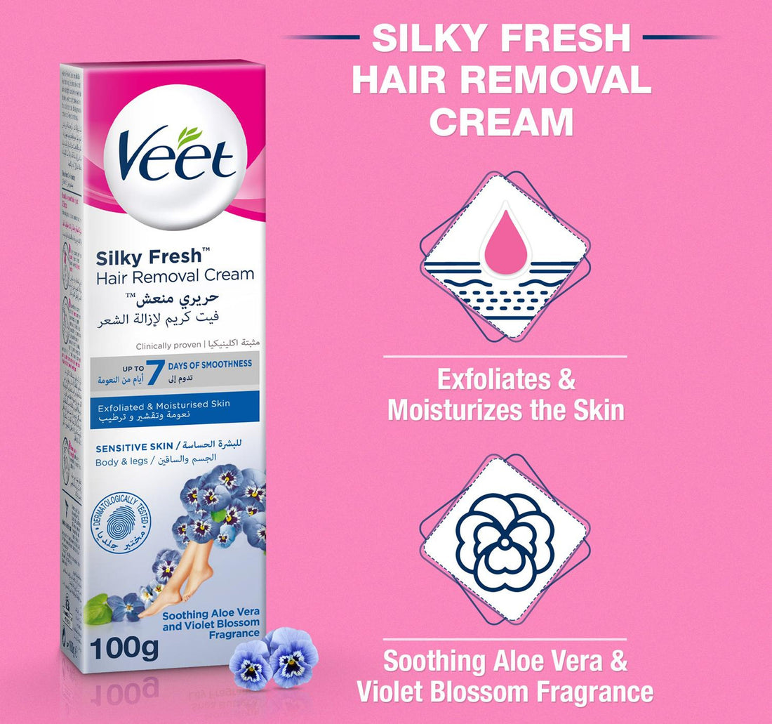 Veet Hair Removal Cream Sensitive Skin Value Pack 2 x 100 g