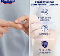 Hansaplast Extra Robust Wound Plasters Waterproof Dressing Extra Resistant Plaster 16 pcs