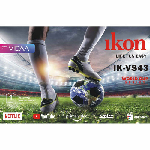 Ikon 43 inches Full HD Smart LED TV, Black, IK-VS43