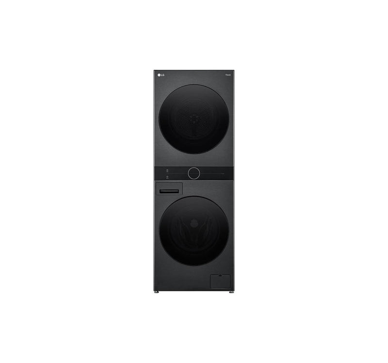 LG washer & dryer Wash Tower, 12/10 kg, 1400 RPM, Black Steel, W4W8BVPKZHM