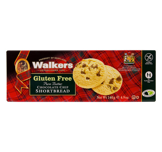 بسكويت الشوفان بالزبدة النقية ورقائق الشوكولاتة من ووكرز، خالي من الغلوتين، 140 جم