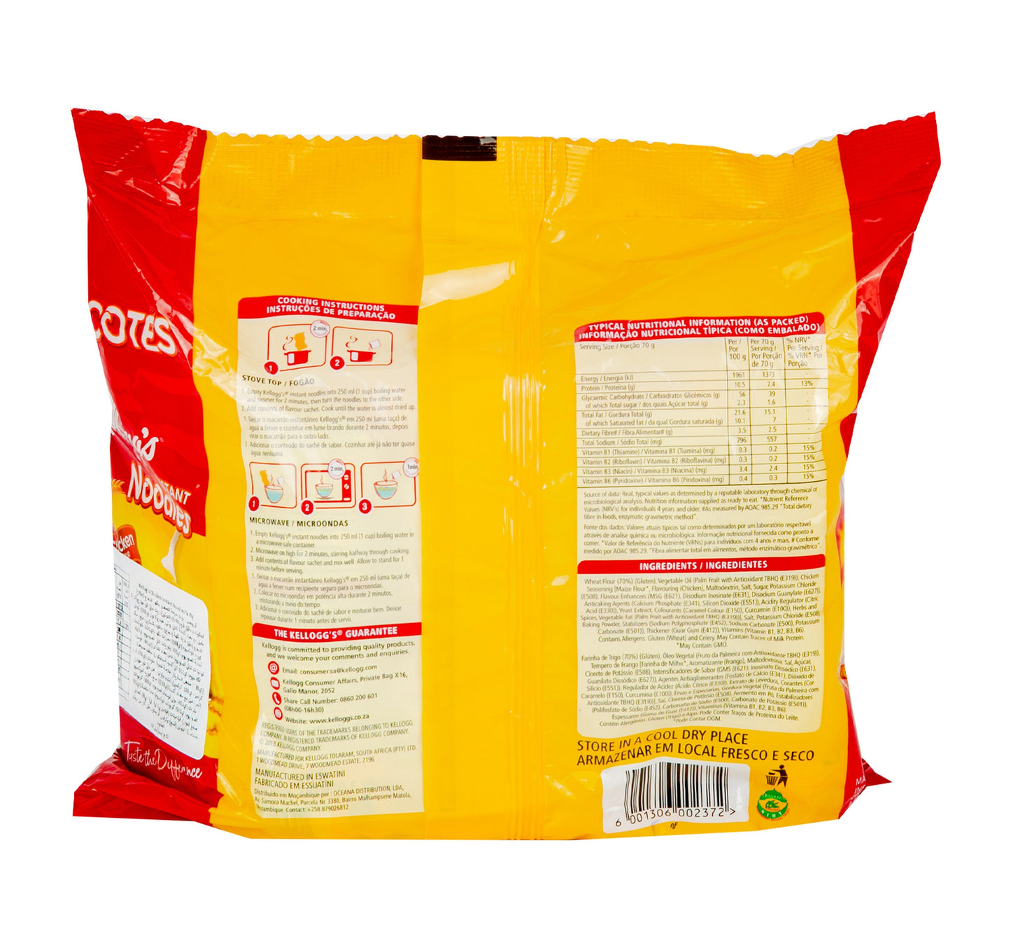 Kellogg's Chicken Flavour Instant Noodles 5 x 70 g