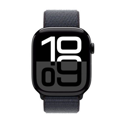 Apple Watch Series 10 GPS, 46 mm Jet Black Aluminium Case with Ink Sport Loop