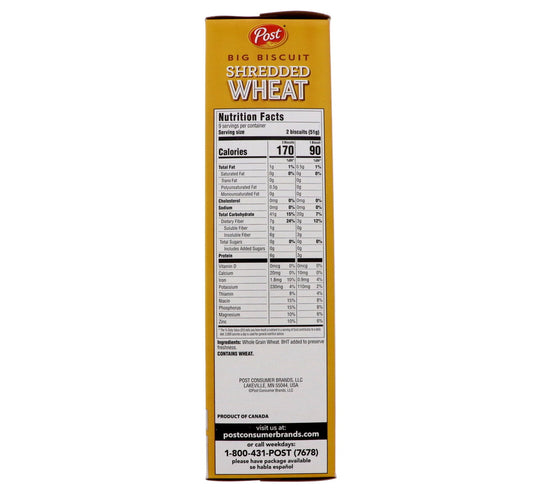 Post Shredded Wheat Cereal Big Biscuit 425 g