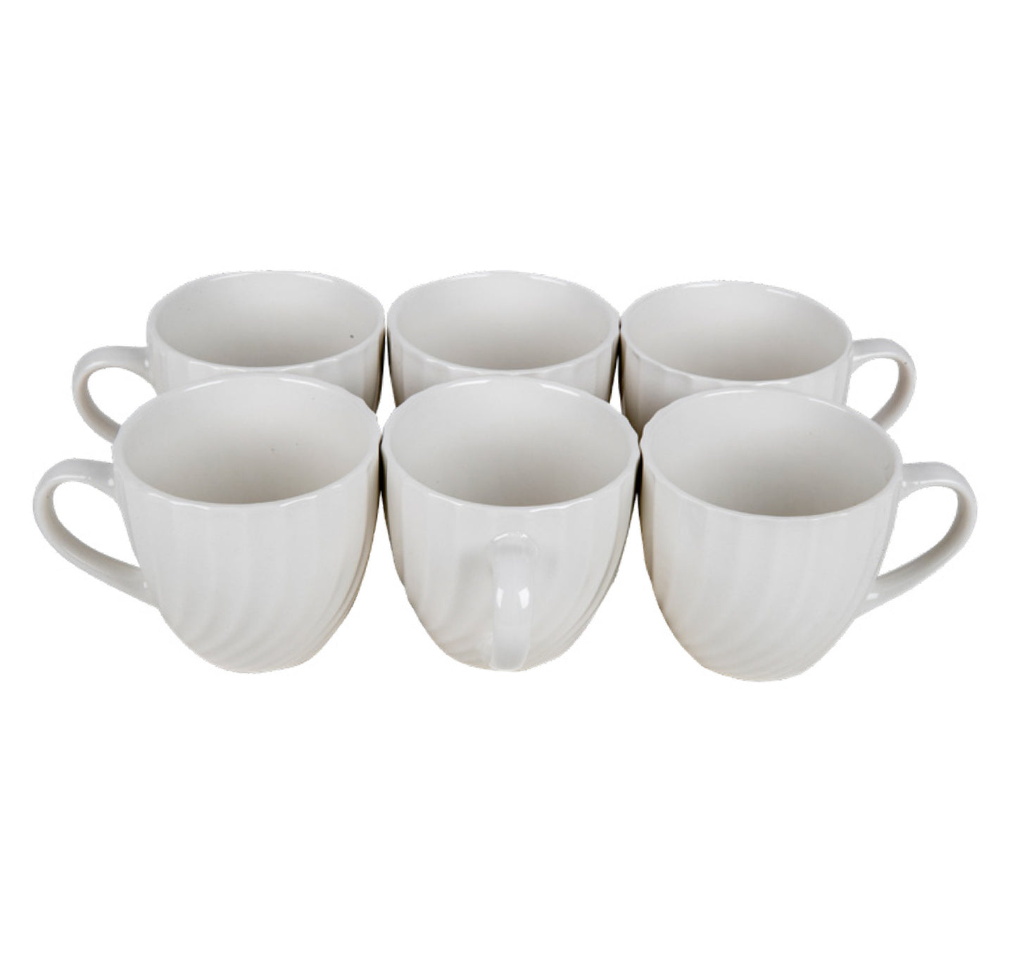 Home Embos Ceramic Mugs, 240 ml, 6 pcs, TJ24651