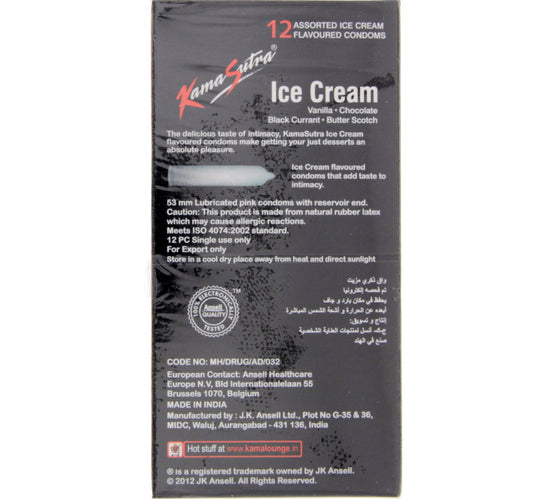 Kamasutra Ice Cream Flavoured Condoms 12 pcs