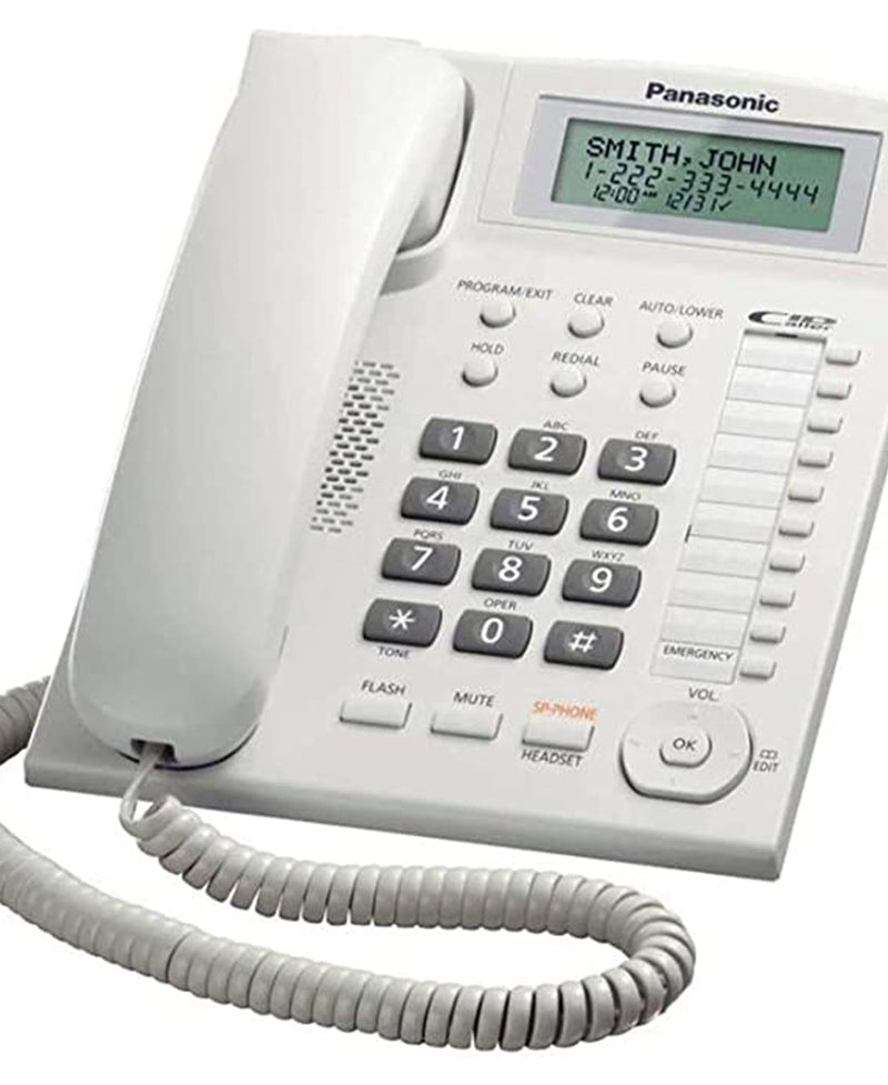 Panasonic Corded, Hand Free Speakerphone, White, KX-TS880MXW